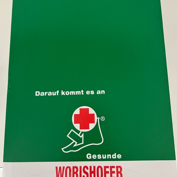 Worishofer NWT sandals style 711 size 7 1/2 EU/38. 
Gold leather upper. - Picture 6 of 7